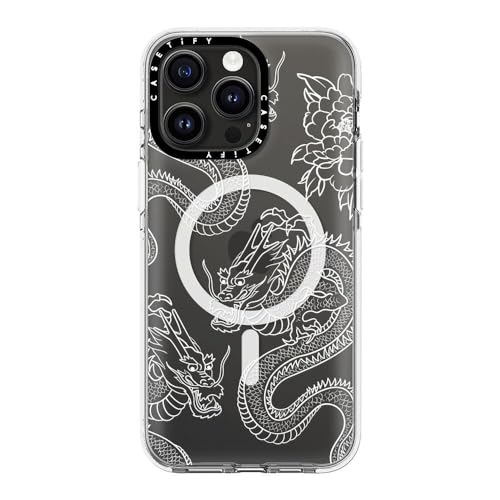 Coque iPhone 15 Pro Max CASETiFY Dragons transparente de qualité militaire MagSafe - 4