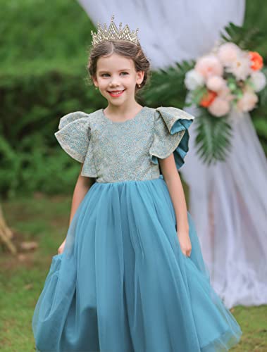 Vestido de Navidad para niñas el regalo de reyes perfecto disfraz de princesa azul 4