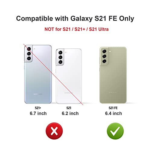 Lekevo Compatible With Samsung Galaxy S21 Fe 5G Case, Smooth Soft Liquid Silicone Case, Gel Rubber Shockproof Full Body Protective Phone Cover For Samsung S21 Fe (Black) #TOP1