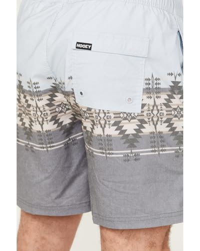 HOOEY Men's Big Wake Southwestern Striped Board Shorts - HB2035AZST XX- US Blue4