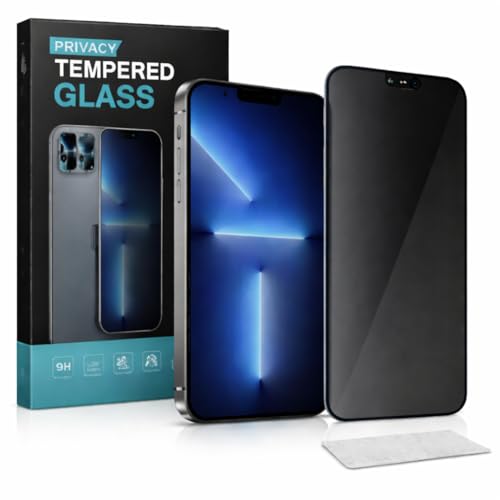 Image of Privacy Tempered Glass Compatible with Apple iphone 12 Pro Max Full HD tempered glass, Edge to Edge Coverage Tempered glass for screen guard protector with installation Cleaning kit