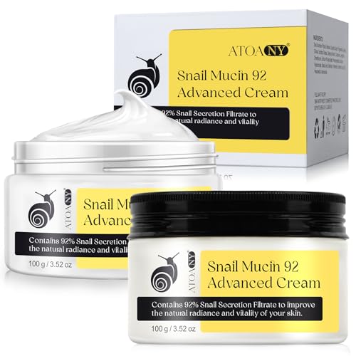 Btefls Snail Mucin 92% Moisturizer - 2Pack Original Crema De Baba De Caracol, Advanced Gel Cream for Hydrating & Repairing Skin, 3.52fl oz