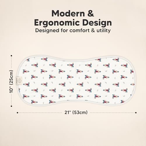 Image of 5-Pack Muslin Burp Cloths Baby Boy, Girl - Very Absorbent Baby Burp Cloth Rags, 8-Layers Viscose Derived from Bamboo Cotton Muslin Towel, Super Soft Spit Up Rags, No Shrink Washcloths (Toy Land)