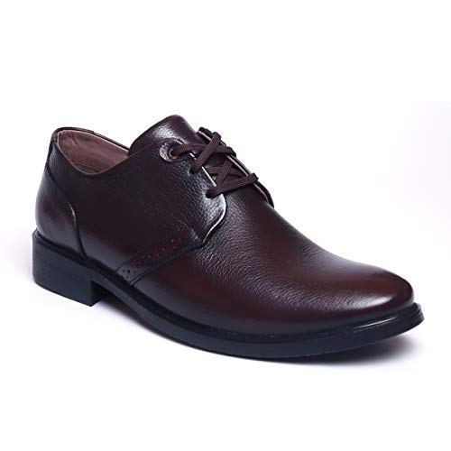 Image of Zoom Shoes Leather Formal Casual Shoes with Laces for Adults Super Comfortable with Lightweight and Slip Resistant Sole A-1172