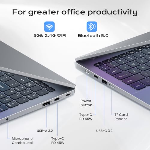 15.6" Laptop with Win 11, N4020 CPU, 4GB RAM, 128GB, FHD 1080P Display
