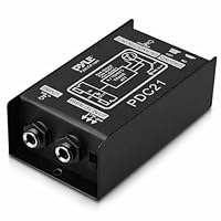 Pyle Passive DI Box mit Ground Lift, Direct Injection Box Gitarre, Bass & Keyboard, 6,3 mm Klinke, Störungsfreie Signalübertragung, Brumm-Unterdrückung, Robustes Metallgehäuse für Bühne & Studio