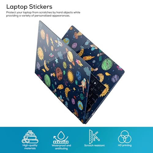 Image of Full Body Laptop Skin Bubble-Free| Laminated| Removable| HD Quality Sticker for Laptops Upto 15.6 Inches Compatible with Hp /Dell /Acer /Lenovo /Asus etc.(Space-216)