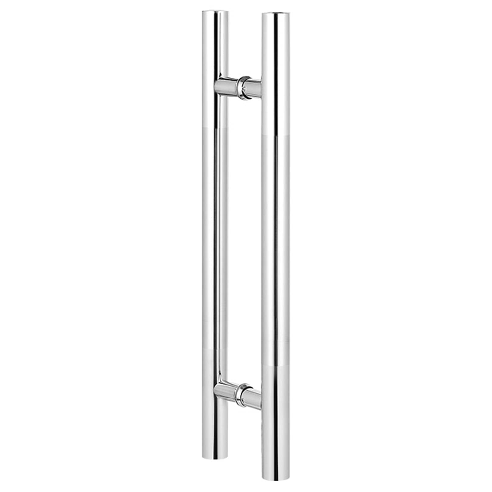 Poignée de porte coulissante en acier inoxydable argenté en forme de H de 60 à 150 cm