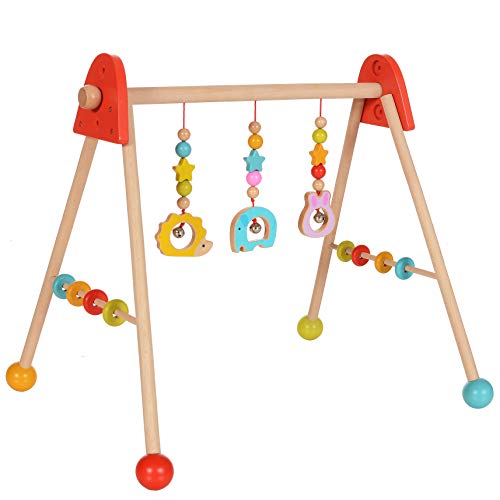 Preisvergleich Produktbild LCP Kids Baby Spielbogen Holz Trapez, Hängespielzeug höhenverstellbar