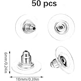 Zoom IMG-1 50 pezzi ferma orecchini in Zoom IMG-1 50 pezzi ferma orecchini in