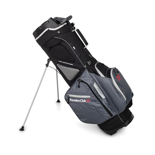 Image of Founders Club Organizer Men's Golf Stand Bag with 14 Way Organizer Divider Top with Full Length Dividers with snap on rain Hood