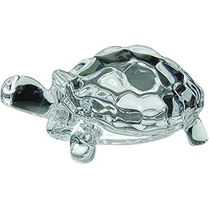 CosmicINT Chinese Feng Shui Tortoise Turtle Crystal Glass Decorative Showpiece Best Gift for Career Luck