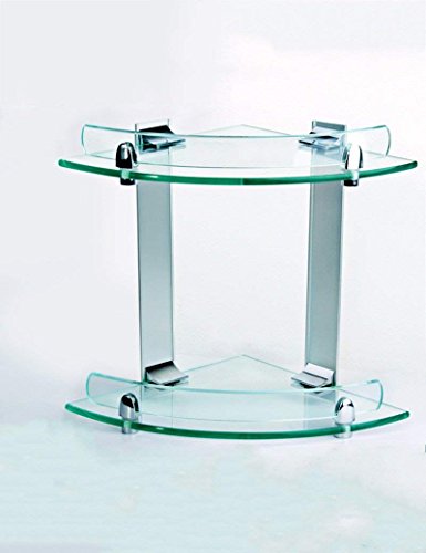 Estante de la toalla del cuarto de baño triangular con balda de cristal 2