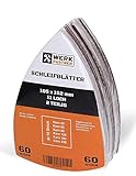 60 STÜCK - Deltaschleifer Schleifpapier Körnung p40, p60, p80, p120, p180, p240 (jeweils 10) mit Klett für präzise Schleifarbeiten, optimalen Halt und simples Auswechseln des Delta Schleifpapiers