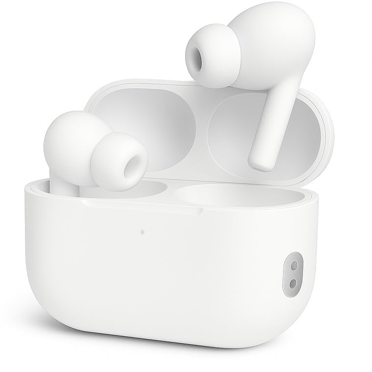 DWARKESH CREATION Earbuds Wireless Earbuds Bluetooth 5.3 TWS Earphones Full Touch Control Headphone Built-in Microphone Premium Sound Quality With Long Battery Backup (White)