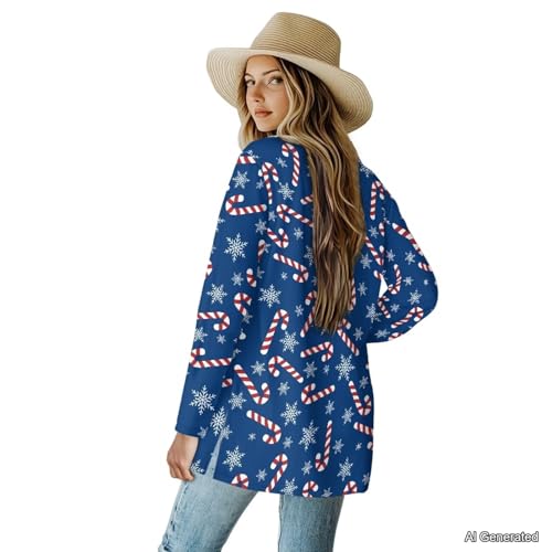 Image of Women's Lightweight Cardigans with Pockets Trendy Long Sleeve Open Front Cardigan Casual Tops Jackets Fall Oufits S-2XL