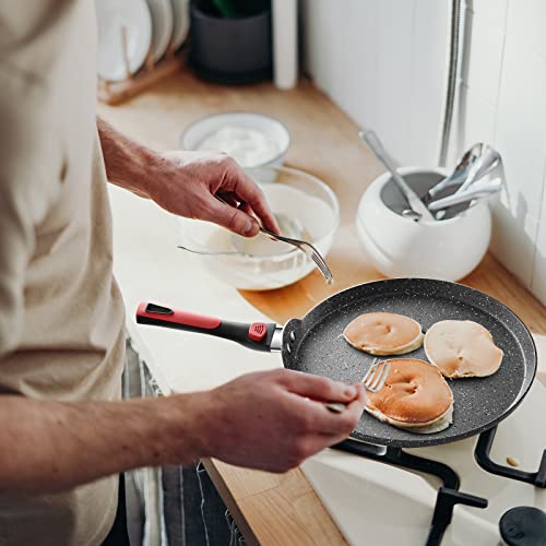 Innerwell Nonstick Comal Crepe Pan,Round Griddle With Stone Cookware Non-Stick Coating From German,Dishwasher Safe,11Inch(Grey) #TOP4