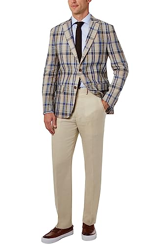 Lauren Ralph Lauren Mens Lassiter Linen Classic Fit Two-Button Blazer Tan 38S3