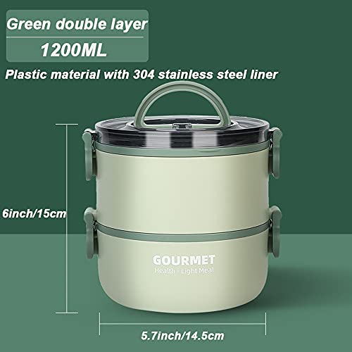 Setoragely Bento Boxes For Adults,Stackable Stainless Steel Heat Preservation Lunch Box,Food Grade Multi-Layer Large Capacity Office Worker Student Bento Box thumb #1