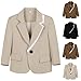 Boys Color Block Formal Blazers School Uniform Suit Jackets Long Sleeve Casual Sports Coat Outerwear for Kids 2-16 Years