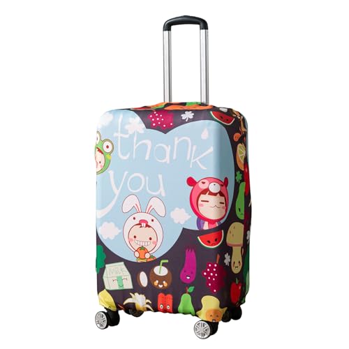 Image of HOKIPO 220gsm Durable and Washable Suitcase Covers for Trolley Suitcase, Large (26-27inch) - Sweet Thanks (AR-6345-D14)