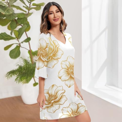 Robe d'été évasée légère pour masquer les rondeurs chic - 3
