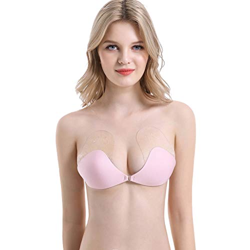 Preisvergleich Produktbild TOPKEALFrauen trägerloser BH Bruststraffung Push up unsichtbarer BH Selbstklebender Silikon-BH Lässig Tank Mode 2020