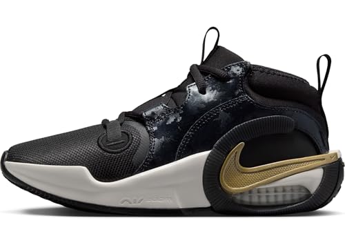 Nike Air Zoom Crossover 2 Big Kids' Basketball Shoes (FZ7312-001, Black/Pale Ivory/Metallic Gold) - Main Image