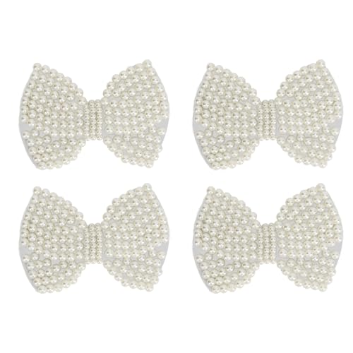 Clips de chaussure avec perles beige, boucle amovible pour escarpin mariage et soirée