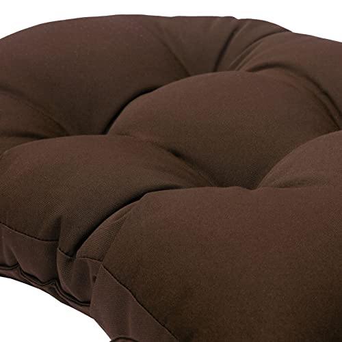 Qilloway Indoor/Outdoor High Back Chair Cushion For Adirondack,Spring/Summer Seasonal All Weather Replacement Rocking Chair Cushions. (Coffee) #TOP2