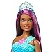 Barbie Mermaid Doll with Water-Activated Twinkle Light-Up Tail, Barbie Dreamtopia Mermaid Toys, Purple-Streaked Hair