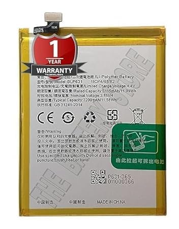 Image of Original BLP631 Battery for Oppo F5, F3, A77 CPH1723 / CPH1727 / CPH1609 / CPH2339 Battery with 1 Year Warranty**** (N0069)