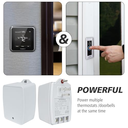 VIIVRIA 24-Volt AC 40VA Plug-in Doorbell Transformer, Compatible with Ring Wired Video Doorbell, Nest, Ecobee, Sensi, and Honeywell Thermostats, Power Supply for Multiple Smart Doorbells by VIIVRIA - Image 6