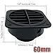 Pair of Warm Air Vent Outlet，Square Shape Car Heater Duct Hose Pipe Warm Air Vent Outlet Plastic Ducting Heater Air Vent Outlet (OD:60mm/2.36”)