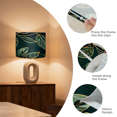 Image of Nuxovilar Lamp Shades Set of 2, 13 inch Top x 13 inch Bottom x 10 inch High (Spider)