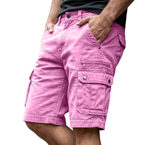 Short de travail décontracté en jean délavé vintage