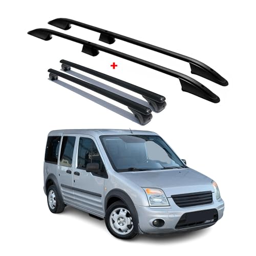 Kit de barras de techo para Ford Connect 2002-2013, color negro, aluminio L1, distancia entre ejes cortos, 4 x