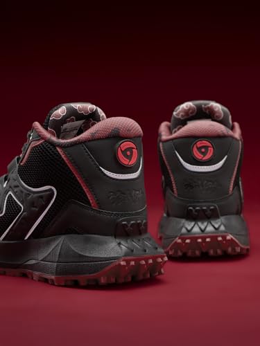 Image of The Souled Store Naruto Shippuden: Sasuke Men and Boys Purple PU Upper Lace Up High Top Sneakers