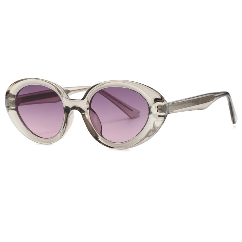 Occhiali da Sole ovali Punk Donna Uomo Occhiali da Sole Color Caramello tonalità Femminili Occhiali UV400