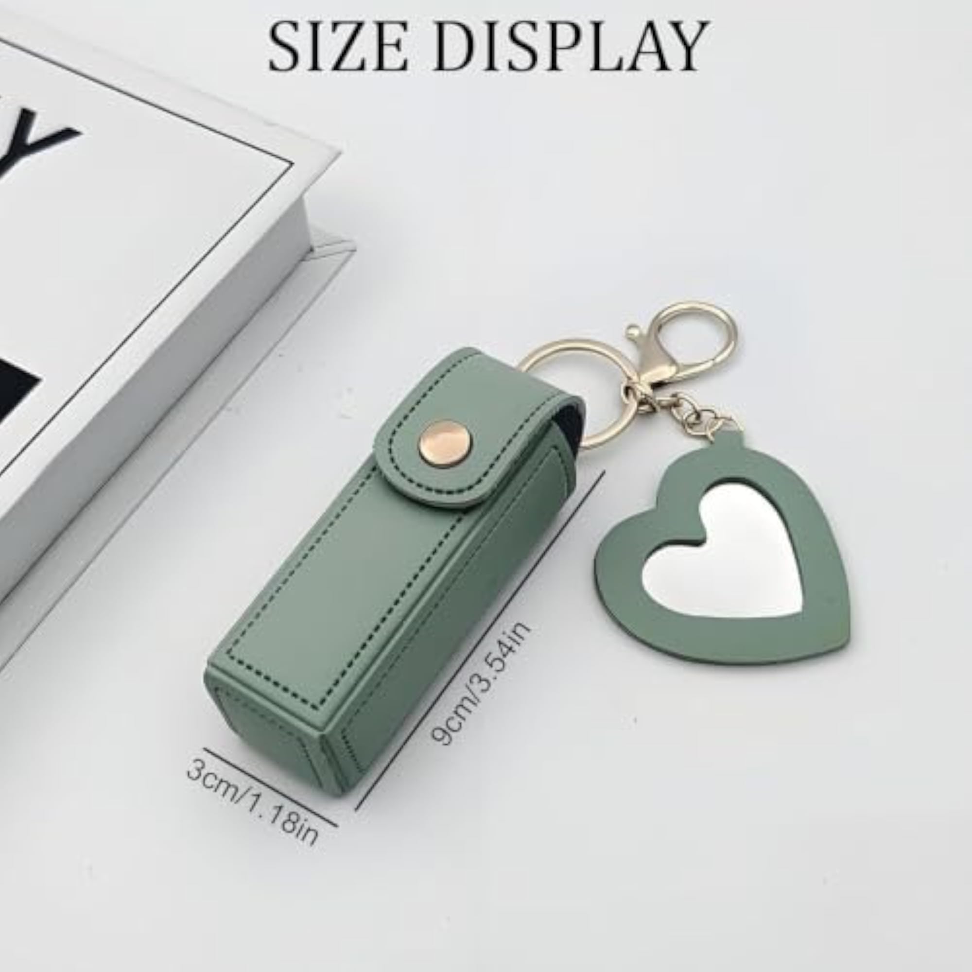 Soft Leather Chapstick Holder with Keychain