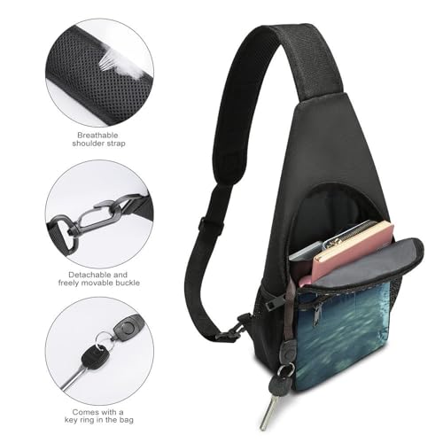 Mochila deportiva tipo sling para senderismo y uso casual miniatura 4