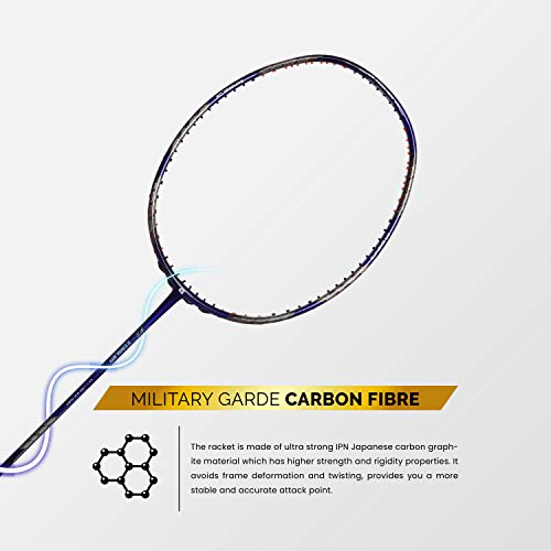 Image of Apacs Z-Ziggler (Unstrung, 38 LBS Max Tension) 6.4mm Slim Shaft | Made in Vietnam | 100% Japanese Graphite Badminton Racket with Free Full Cover | G2-4 1 /8 inches (Blue)