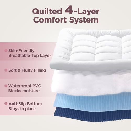 CHERIMOR Twin XL Air Mattress with Built-in Pump & Luxury Quilted Topper, 80