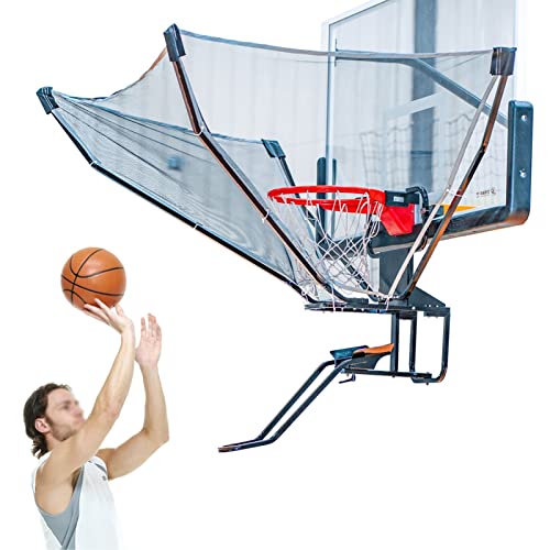 Système de retour de basket portable avec filet rotatif noir extérieur