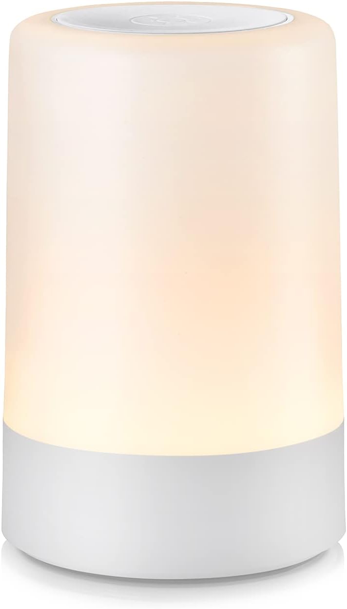 G Keni Baby Night Light for Kids LED Bedside Touch Sensor Lamp for Baby Breastfeeding and Sleep Aid USB Rechargeable Nursery Lamp Dimmable Warm Night Light Soft Eye Caring