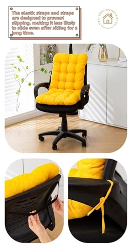 Chaise à bascule douce coussin dossier haut antidérapant bureau maison