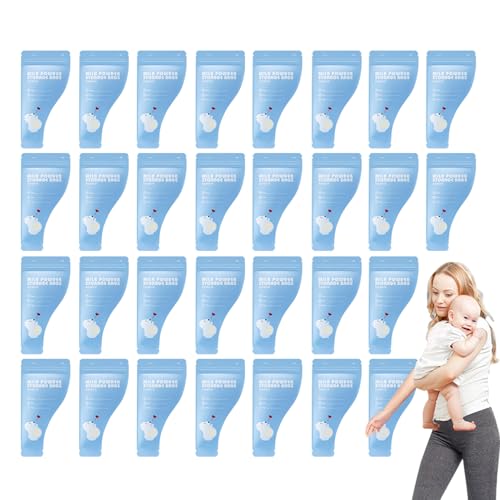 qokeeu Leche en polvo para leche en polvo, 30 unidades, fácil de guardar 50 g de leche en polvo para niños, guarderías, niños y niños pequeños