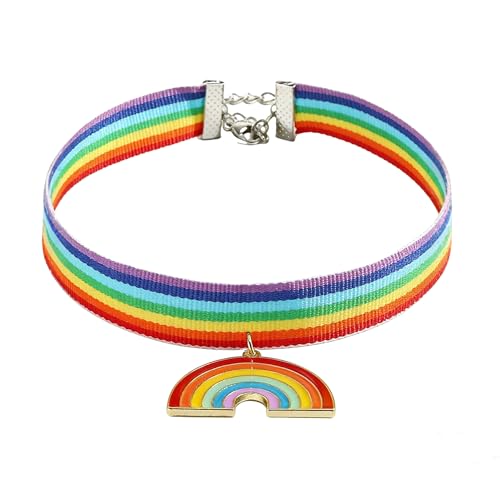 Pride Rainbow Beaded Necklace for Women