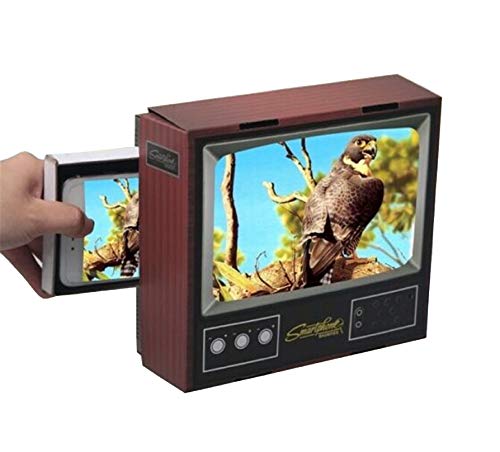 Retro TV Phone Holder Phone Screen Magnifier Portable Mini Cell Phone Projector Folded Video Amplifier (Retro TV, 3â€œ x 7â€œ x 7.8")