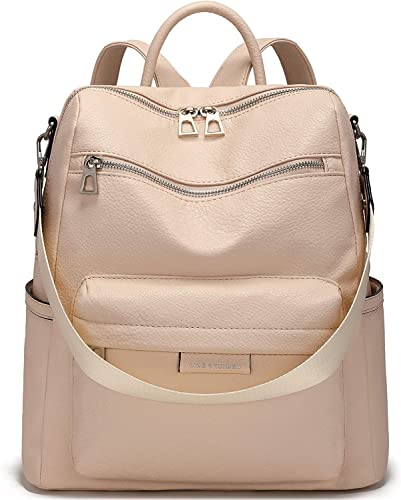Image of Vegan Leather Girl's Travel Casual Collage Backpack With Shoulder Strap Travel College Gift For Teenager